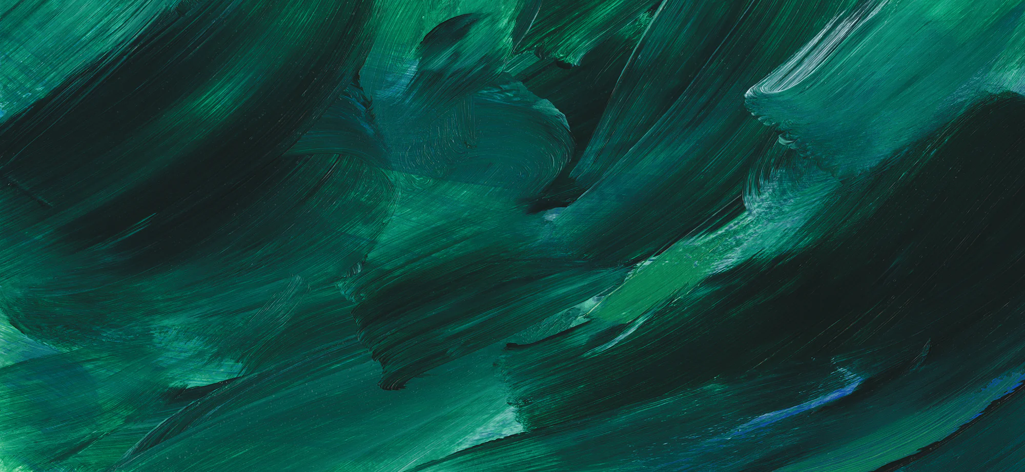 Emerald Brushstrokes - Abstract Emerald Textured Brush Strokes Wallpaper Mural - Image 5