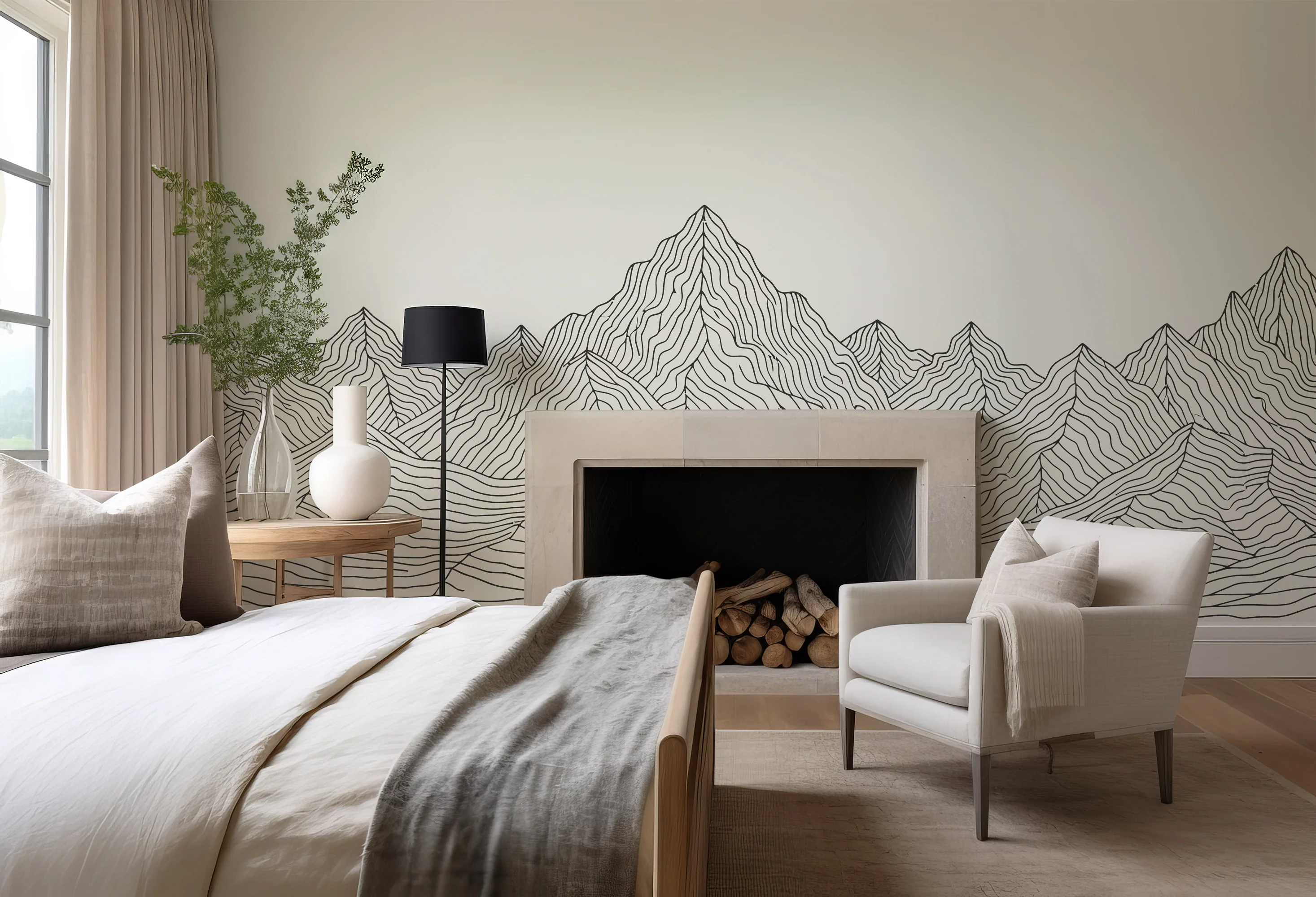 Clyro - Scandinavian Mountain Wallpaper Mural - Image 3