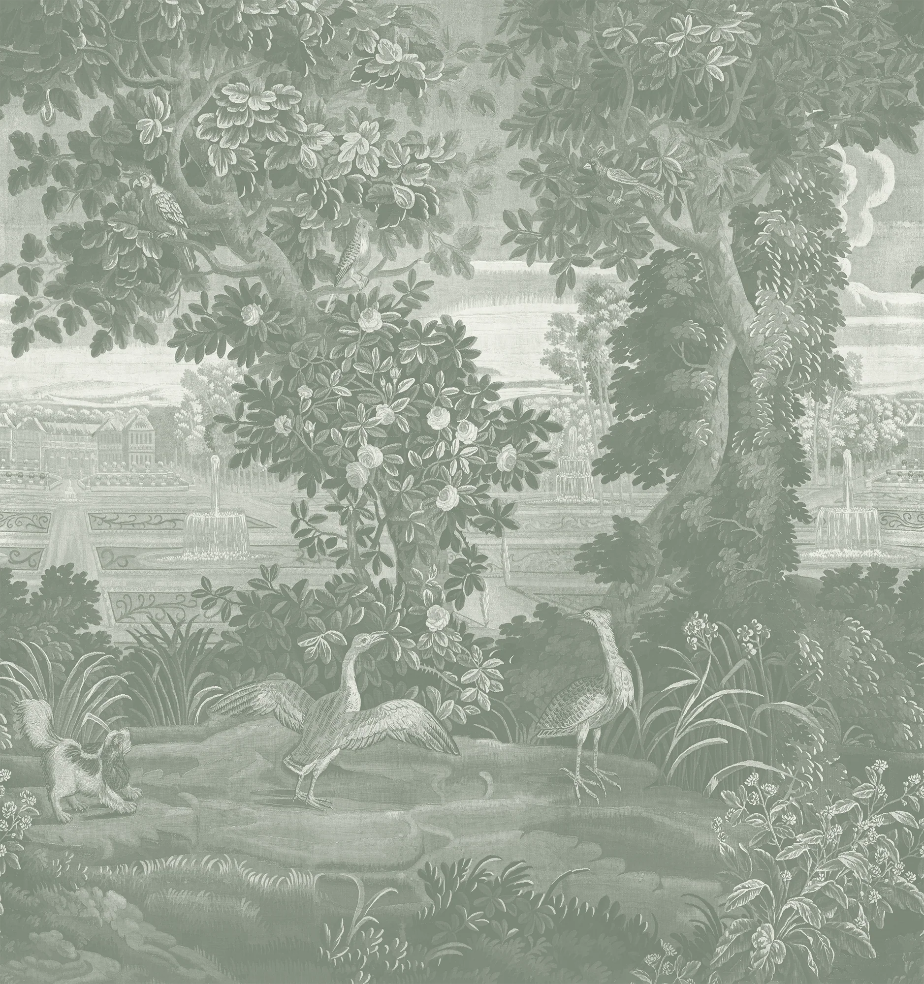 Ethel - Soft Green Jungle Mural Wallpaper Mural - Image 6
