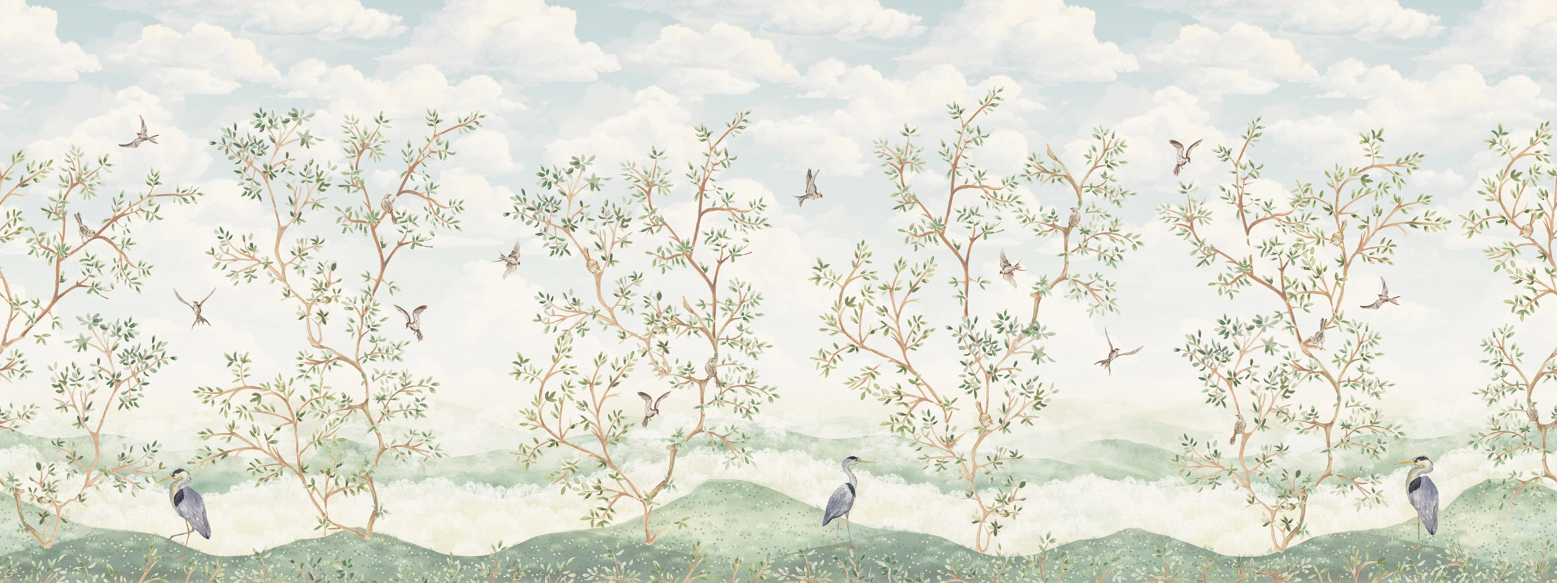 Harper - Chinoiserie Trees Wallpaper Mural - Image 8