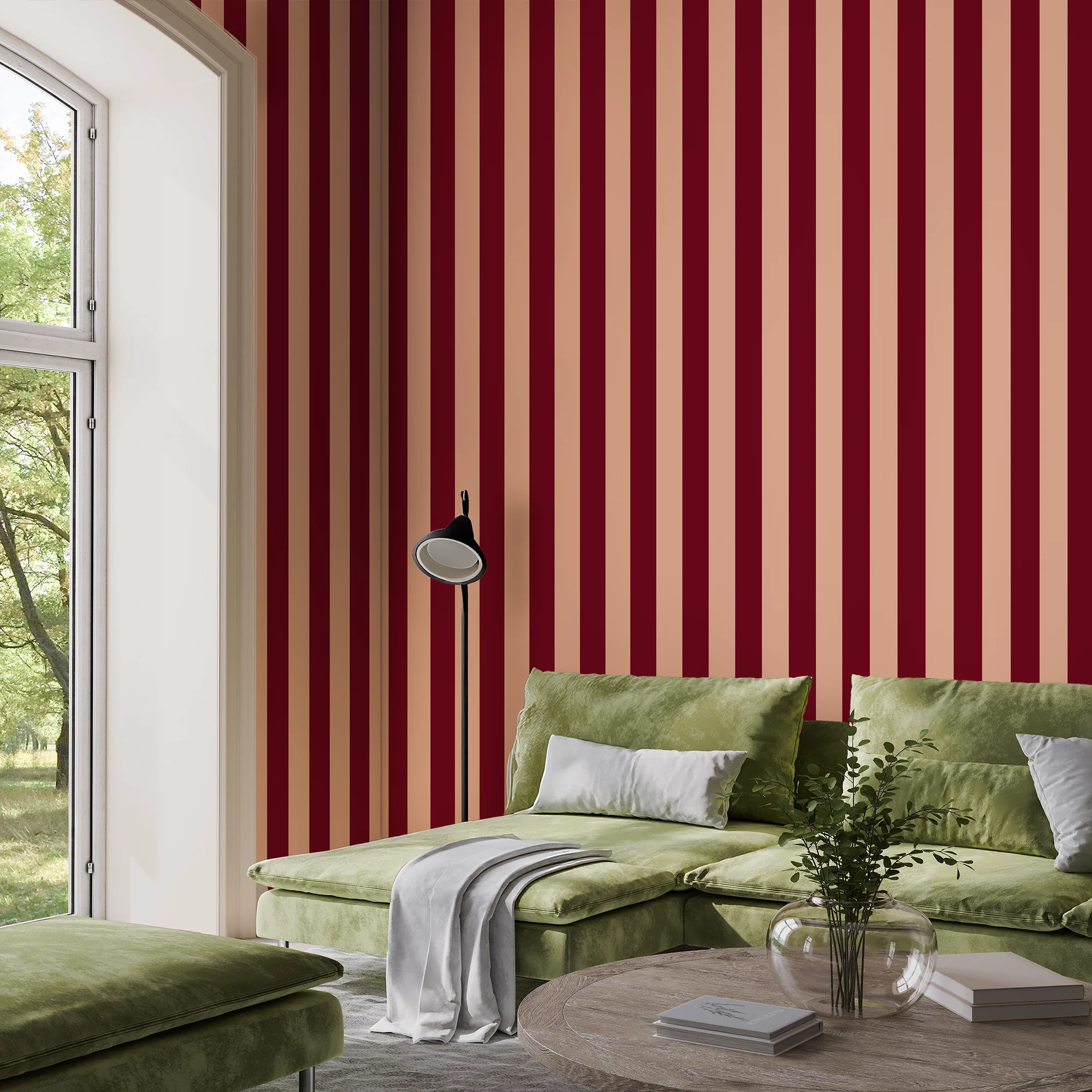Holly - Indie Stripe Wallpaper Mural