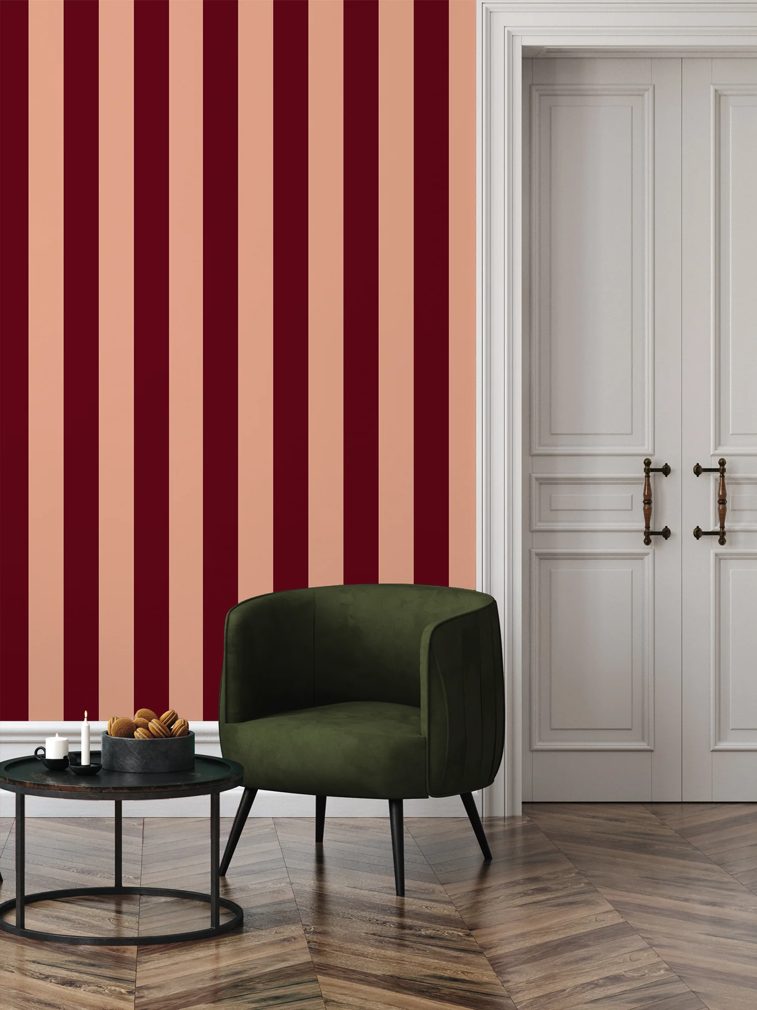 Holly - Indie Stripe Wallpaper Mural - Image 3