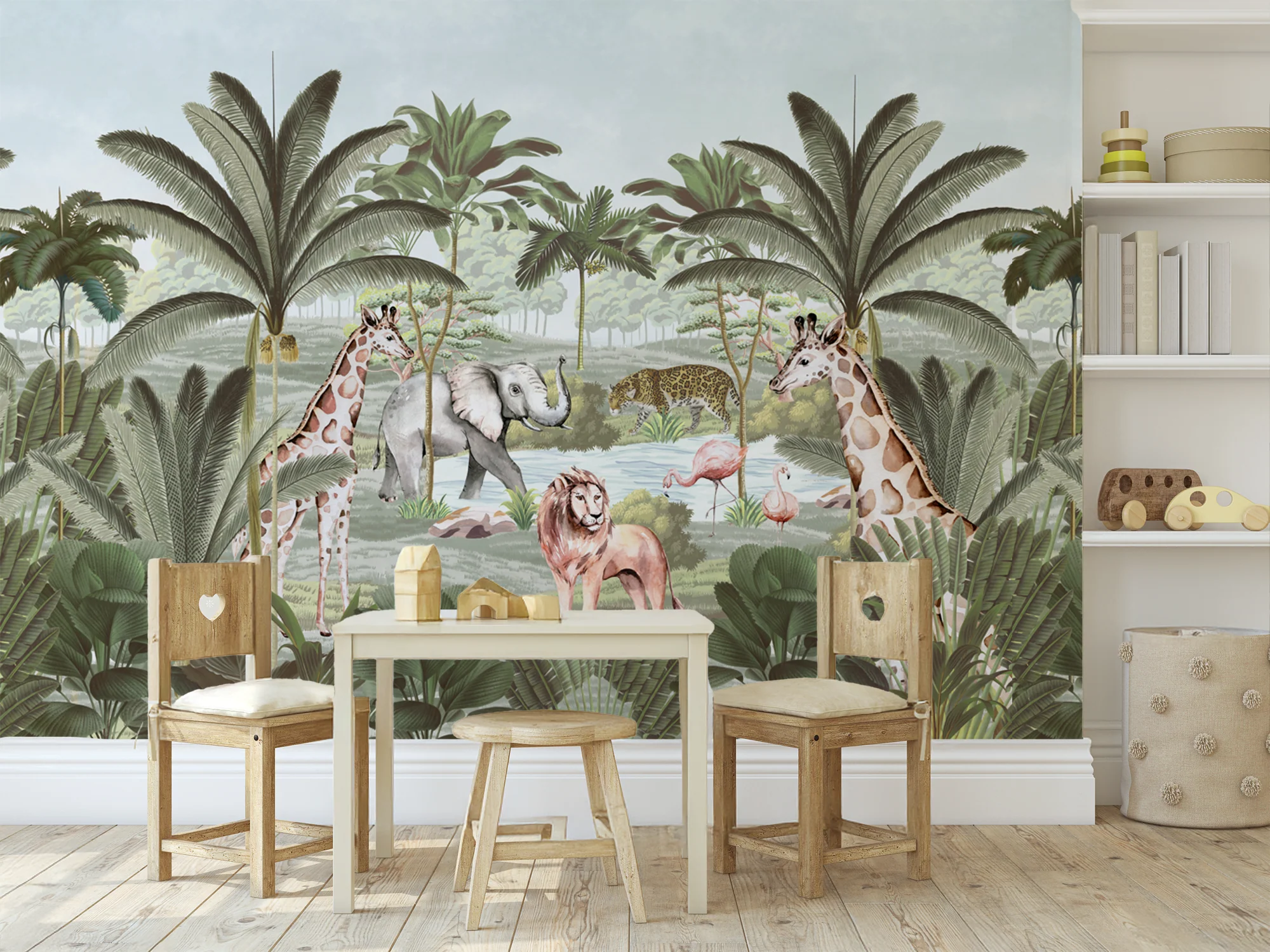Royal Jungle - Children's Jungle Wallpaper Mural - Image 2