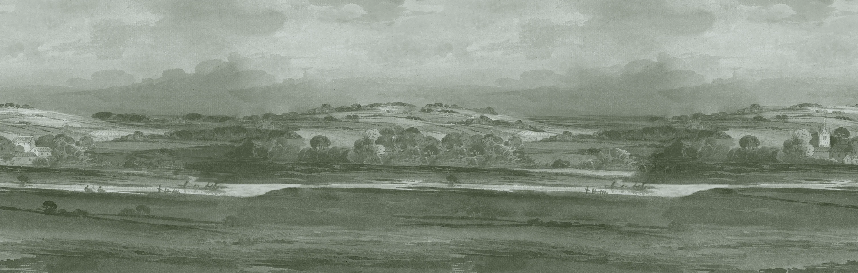 Whispering Fells - Watercolour Rolling Hills Landscape Wallpaper Mural - Image 6